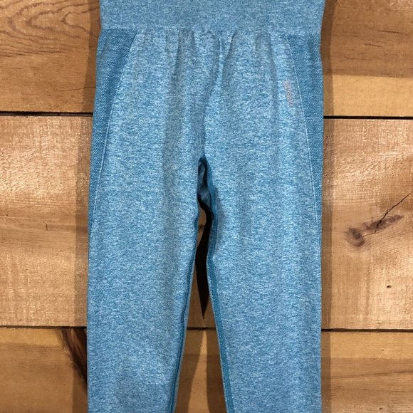 Gym Shark High Waisted Legging Seamless Womens Size Small Athletic Fitness Teal - Picture 3 of 10